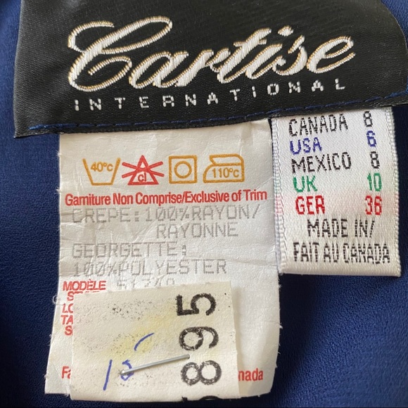 Vintage Cartise Int’l Blue Floral Skirt Set - Picture 11 of 13